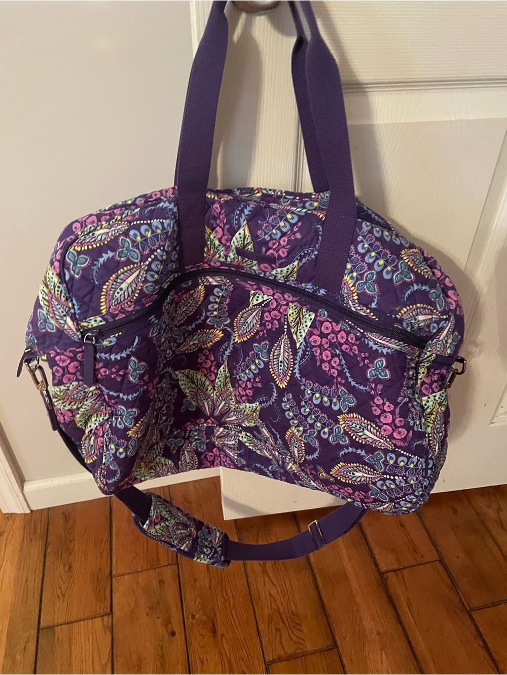 Vera Bradley Purple Paisley Large Weekender Bag